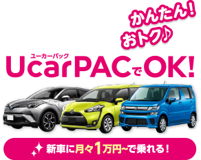 かんたん！おトク♪新車に月々1万円〜乗れる！