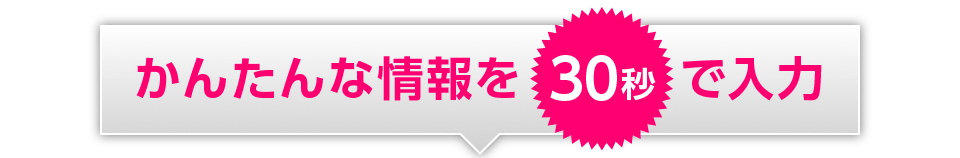 かんたんな情報を1分で入力!